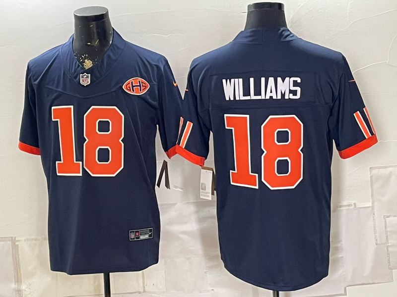 Men 2026 Chicago Bears #18 Williams blue Nike Limited NFL Jersey 0903001->chicago bears->NFL Jersey